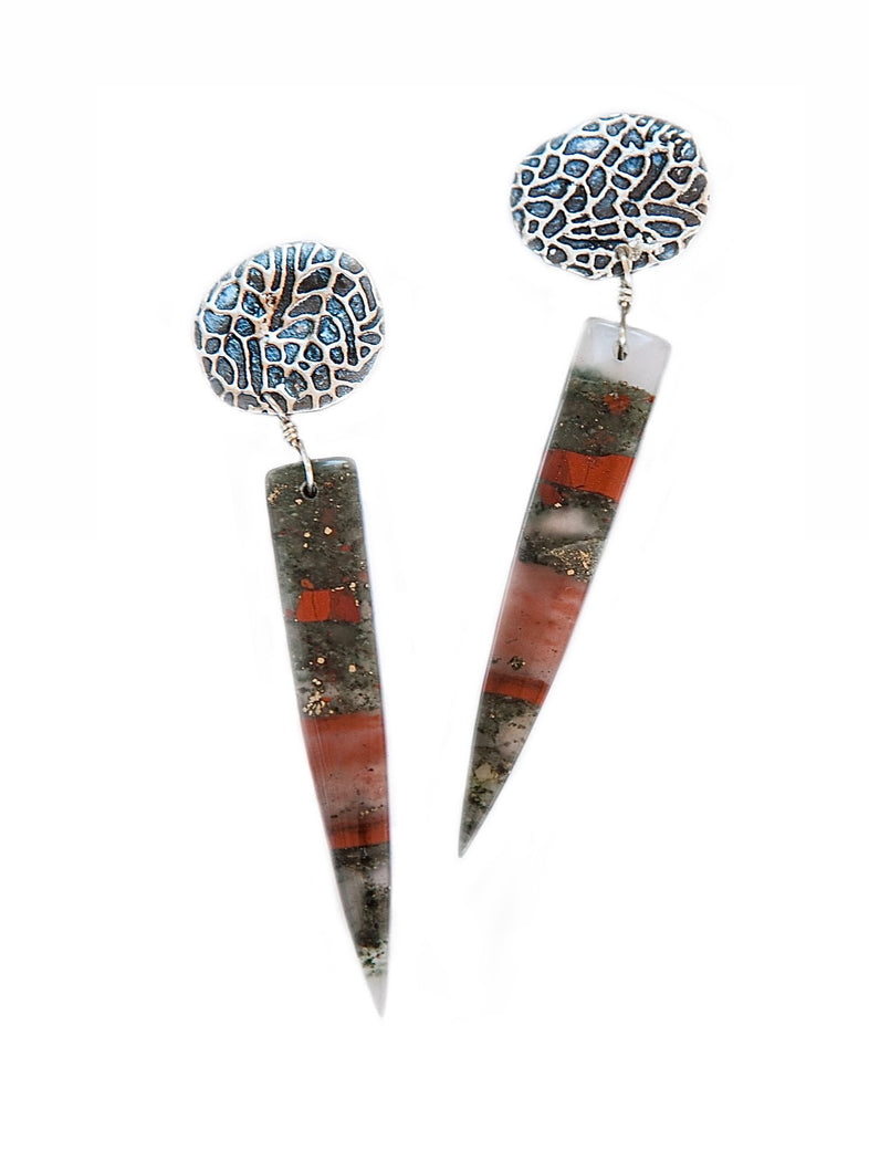 African Bloodstone earrings