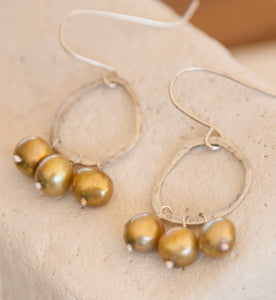 Pearls ring earrings