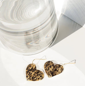 Marbled Heart Earrings