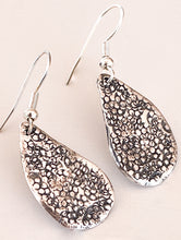 Load image into Gallery viewer, Textured Tear Earrings