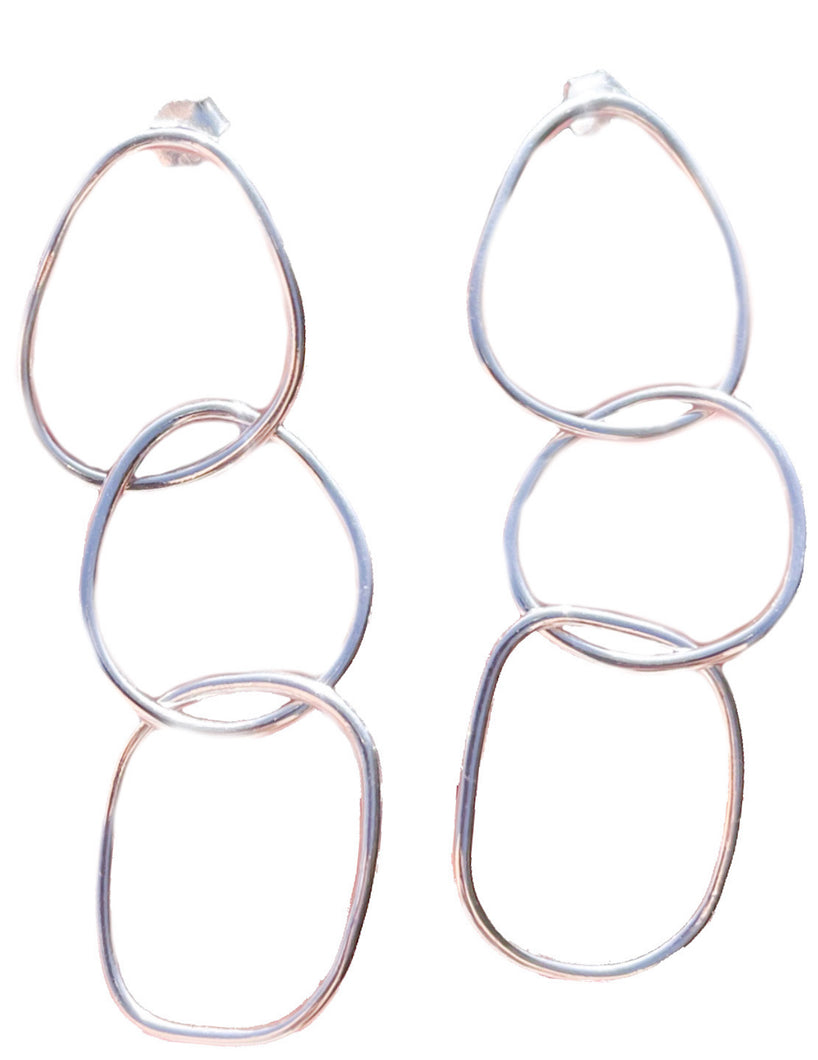Triple Ring Dangle Earrings
