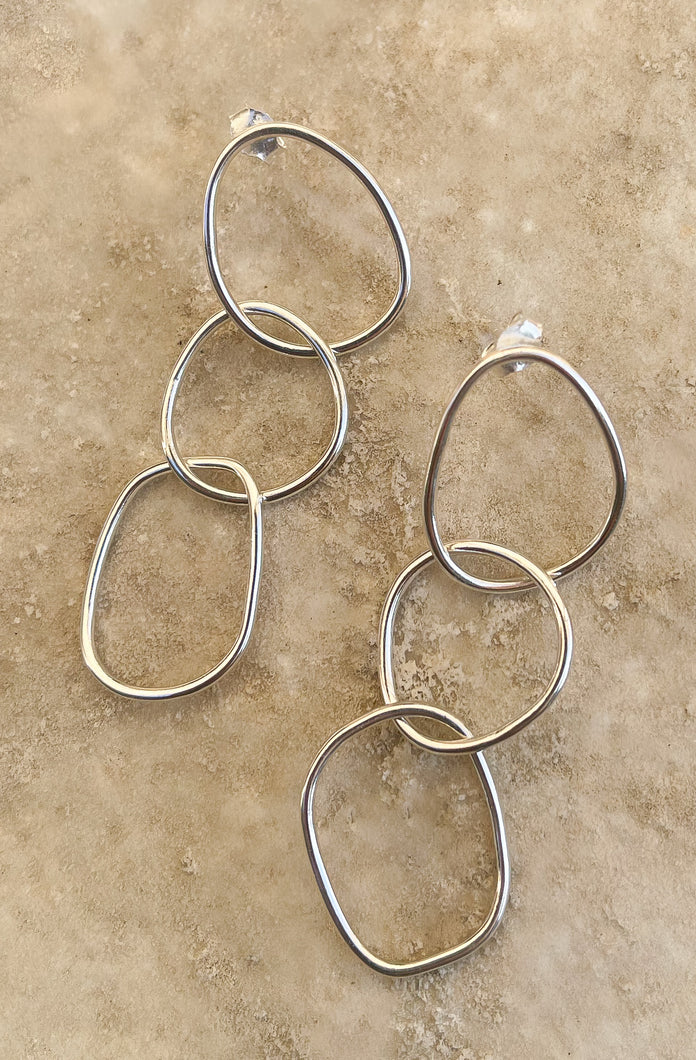 Triple Ring Dangle Earrings