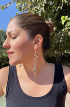 Load image into Gallery viewer, Clear Quartz Zigzag Earrings
