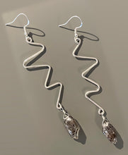 Load image into Gallery viewer, Clear Quartz Zigzag Earrings