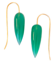 Load image into Gallery viewer, Green Onyx Drop Earrings