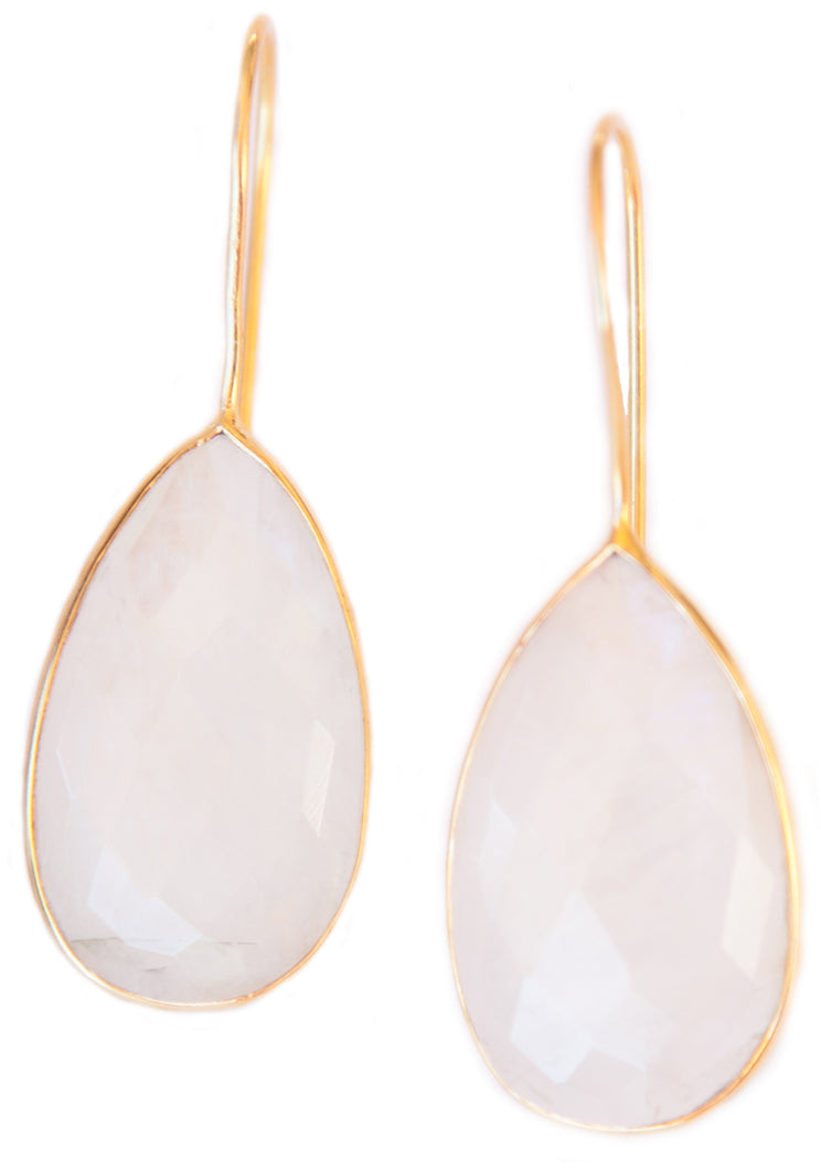 Moonstone drop earrings