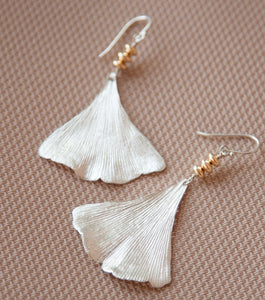 Ginkgo leaf earrings