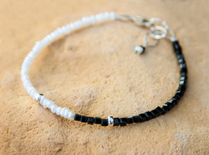 Black Onyx & Pearls Bracelet