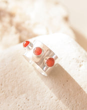 Load image into Gallery viewer, Carnelian 3-Stone ring