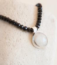 Load image into Gallery viewer, Black Spinel Moonstone necklace
