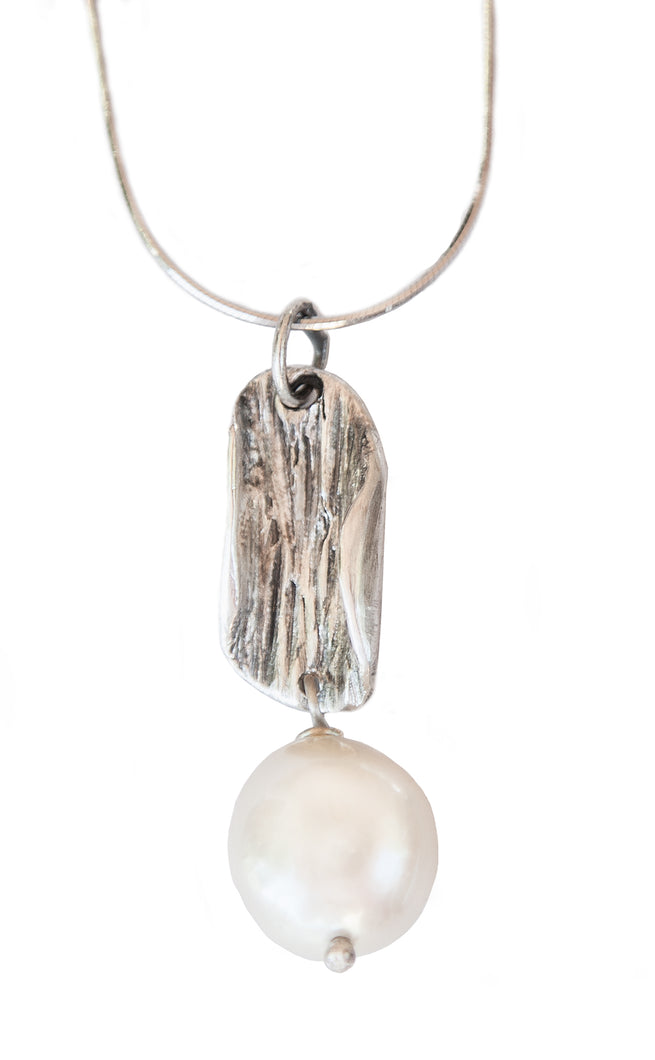 Oxidized Bark Necklace