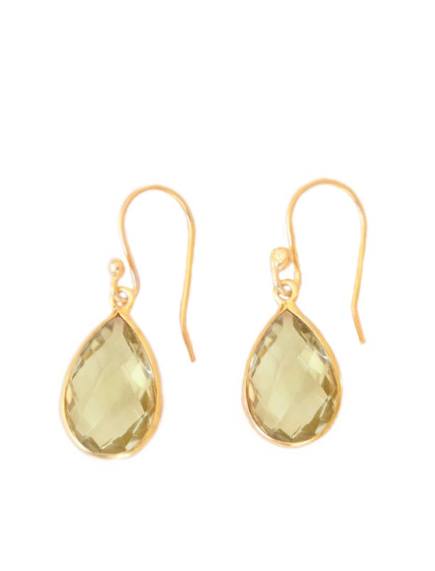 Green Amethyst drop earrings