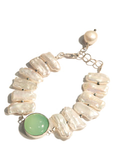 Chalcedony Pearl Bracelet