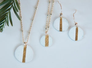 Round Enamel Silver Necklace