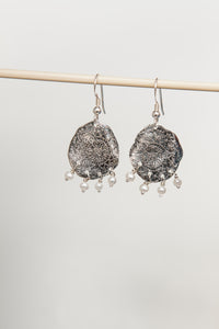 Oxidized Coin Earrings