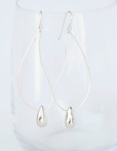 Tear drop wire earrings