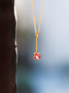 Pink Tourmaline Petite Necklace