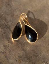 Load image into Gallery viewer, Black Onyx Teardrop Earrings