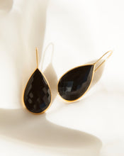 Load image into Gallery viewer, Black Onyx Teardrop Earrings