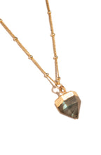 Load image into Gallery viewer, Pencil Labradorite Gold- plated Necklace