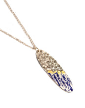 Load image into Gallery viewer, Oval Enamel Silver Necklace