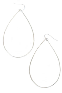Large drop wire earrings